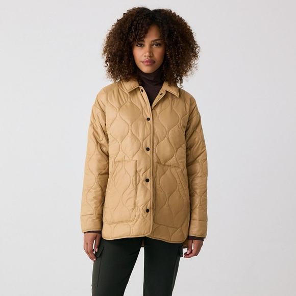 Lole Jackets & Blazers - NWT Lole Tan Quilted Oversized Jacket